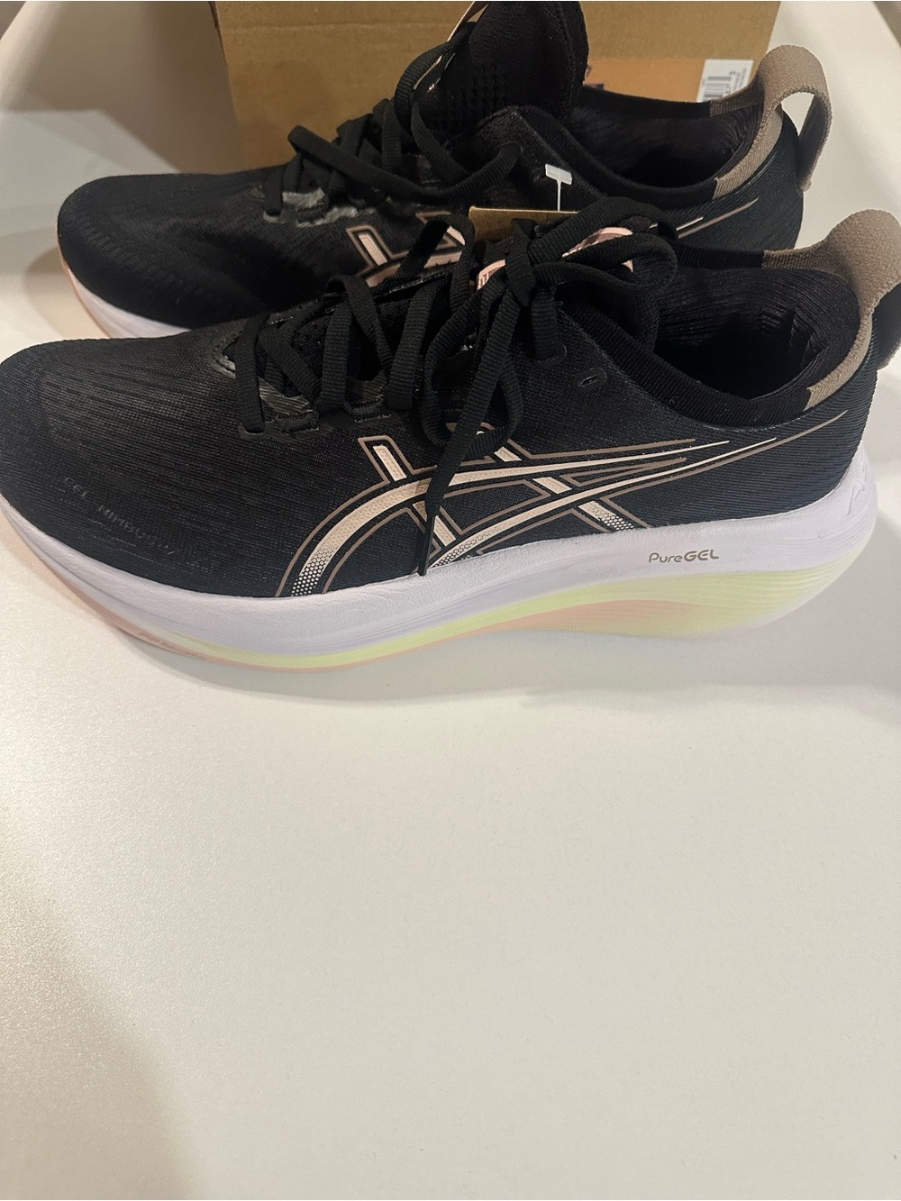 Asics Black & White Women's Athletic Running Shoes with Pastel Accents - Picture 5 of 6